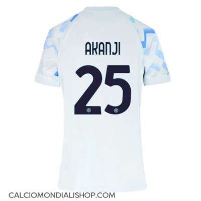 Maglie da calcio Inter Milan Manuel Akanji #25 Seconda Maglia Femminile 2025-26 Manica Corta Maglie da calcio Inter Milan Manuel Akanji #25 Seconda Maglia Femminile 2025-26 Manica Corta